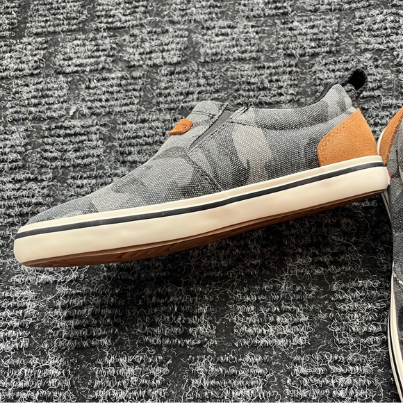 XTRATUF Women's Slip-On Sneakers - Black Canvas with Brown Suede Heel - Picture 11 of 16